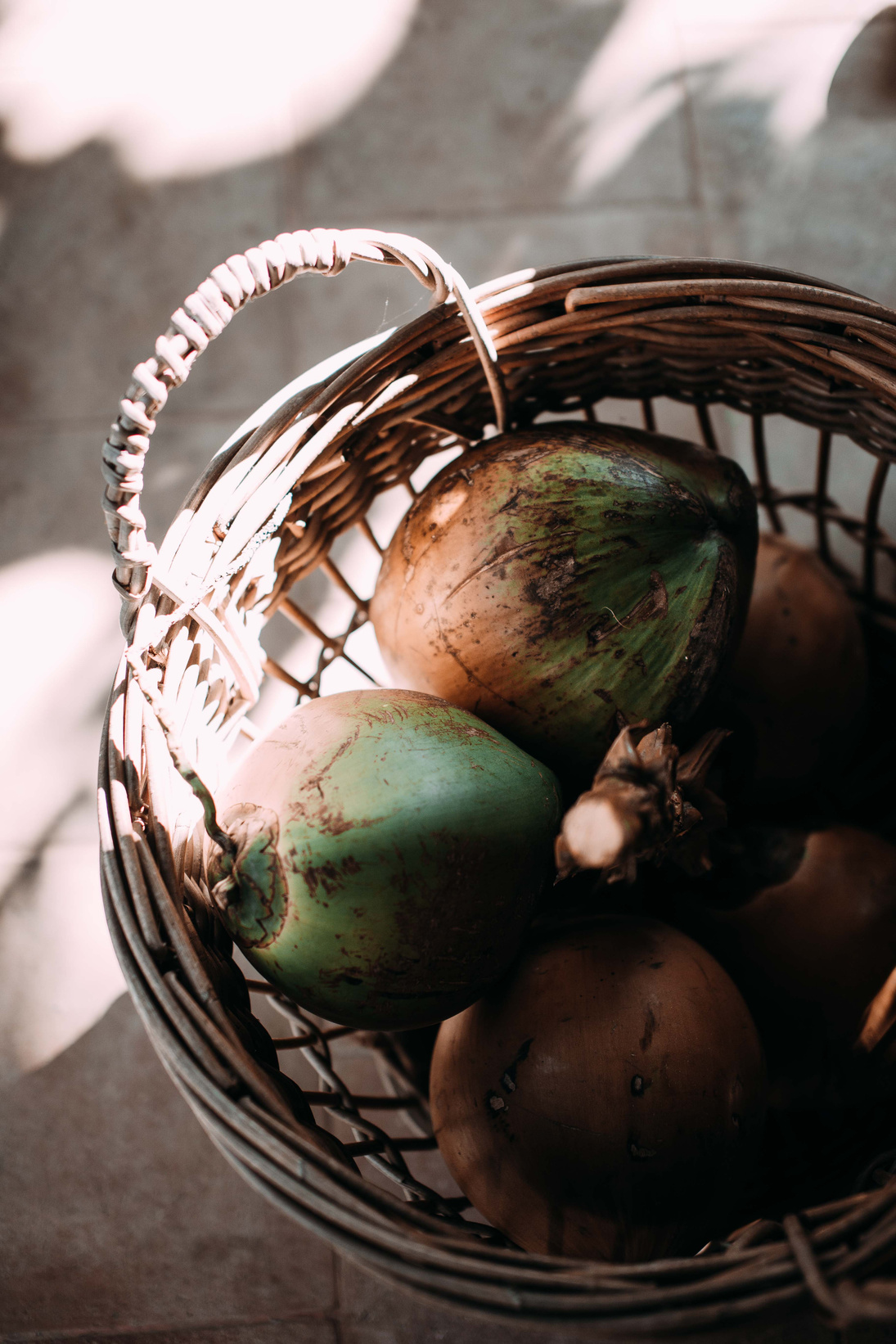 Coconut in the basket 